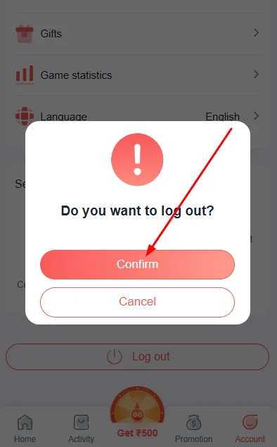 Click on confirm